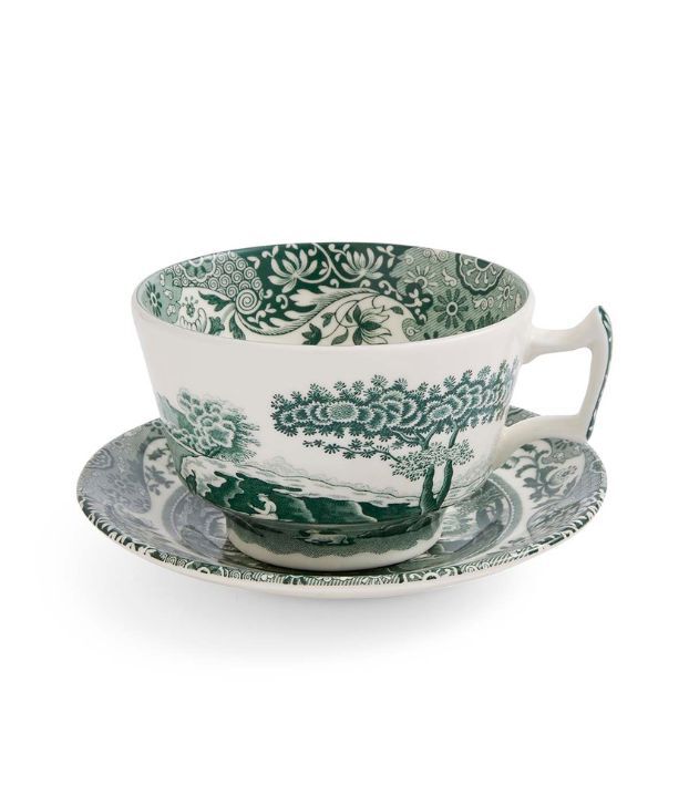 Heritage Green Italian 4 B'fast Cups & Scrs